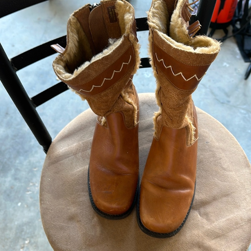 Josef Seibel mid calf brown boot size 36